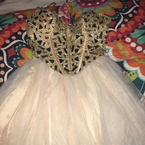 beautiful crystal homecoming dress!!